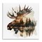 Stupell Industries Moose Antlers Silhouette Wall Plaque Art Design by LSR Design Studio